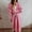 Pink, variant on Olyvenn Autumn And Winter Women's Plus Size Knit Sweater Cardigan Blouse Long Sleeve Female Leisure Loose Casual Solid Color Pink XXL
