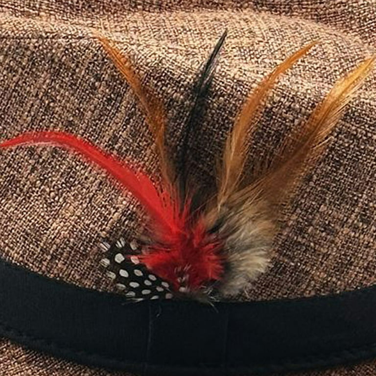 SILVERFEVER Fedora Hat with Feathers Gatsby Holiday Octoberfast