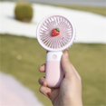 thumbnail image 4 of Xeyise Handheld Fan Eye-catching Detachable Plastic Colorful Pocket Fan with Stable Base for Home, 4 of 8