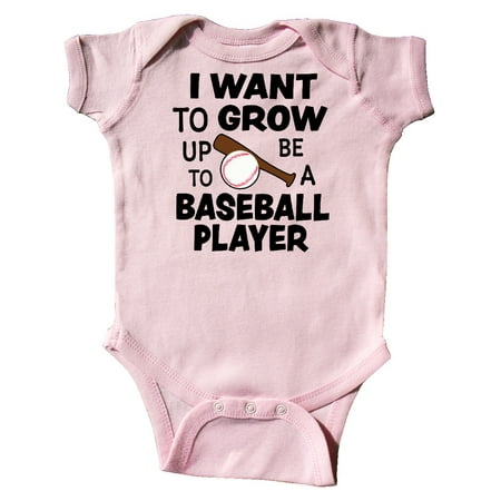 

Inktastic I Want To Grow up To Be A Baseball Player Gift Baby Boy or Baby Girl Bodysuit