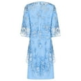 thumbnail image 5 of Miutii Womens 2pcs Elegant Plus Size Dress Set Evening Cocktail Mother's Dress Embroidery Lace Cover Light Blue 8XL, 5 of 9