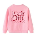 thumbnail image 3 of Jinhomg Toddler Girls Crewneck Sweatshirt Cute Letter Print Hooded Sweatshirts Fall Casual Comfy Kids Pullover Tops Winter Saving Pink 6 Years, 3 of 8