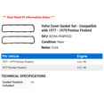 thumbnail image 2 of Valve Cover Gasket Set - Compatible with 1977 - 1979 Pontiac Firebird 1978, 2 of 2