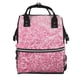 thumbnail image 1 of Disketp Pink Glitter Mochila de Pañales de Gran Capacidad con Múltiples Bolsillos, Mochila de Viaje Multifuncional para Bebé, Unisex, Moderna y Resistente, 1 of 6