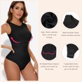 thumbnail image 4 of MANIFIQUE Shapewear Bodysuits for Women Tummy Control - Sleeveless Crew Neck Thong Boduysuit Body Shaper, 4 of 7