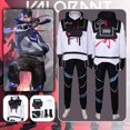 thumbnail image 2 of Disfraz de Cosplay Valorant de ISO, disfraz de uniforme para adultos para hombre, conjunto de chaqueta y pantalones, disfraz de fantasía para juego de rol de ISO, traje de carnaval de Halloween, 2 of 5