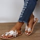 thumbnail image 1 of Sandalias romanas cómodas con punta abierta y flores de encaje para mujer de verano Wmkox8yii  nm5362, 1 of 7