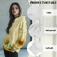 thumbnail image 6 of SCRAWLGOD Music Sunflowers Oversized Graphic Hoodies for Women Plus Size XL Sweaters Long-Sleeve Woman Hoodie Pullover Washable Women's Fashion Hoodies for Daily Life, 6 of 7