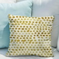 thumbnail image 6 of Polka Dot Pillow Covers Set of 2 Dark Gold Cream Throw Pillows 18x18 in Outdoor Boho Design Brush Strokes Decorative Pillowcase Square Cushion Cover Linen Pillow Case for Home Sofa Couch Bed, 6 of 6