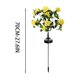 thumbnail image 3 of Lámpara solar de rododendro con pétalos de seda realistas | Decoración floral con energía solar, encendido y apagado automático | Adorno conmemorativo para jardín, tumba o patio, 3 of 7