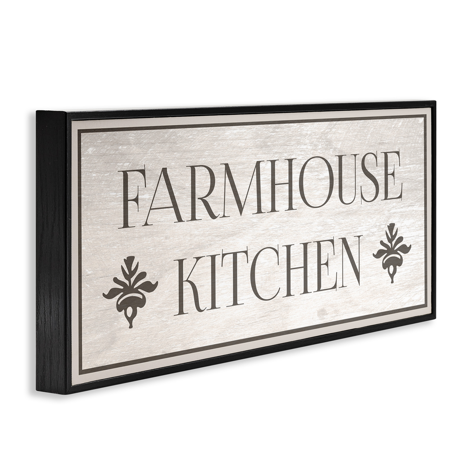 Stupell Industries Farmhouse Kitchen Typography Typography Painting Black Framed Art Print Wall Art, 30 x 13