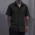 thumbnail image 2 of hotojiny Men's Button down Shirt Short Sleeve Classic Fit Plaid Shirt Casual Summer Beach Wedding Top Vaction Outfit, 2 of 6