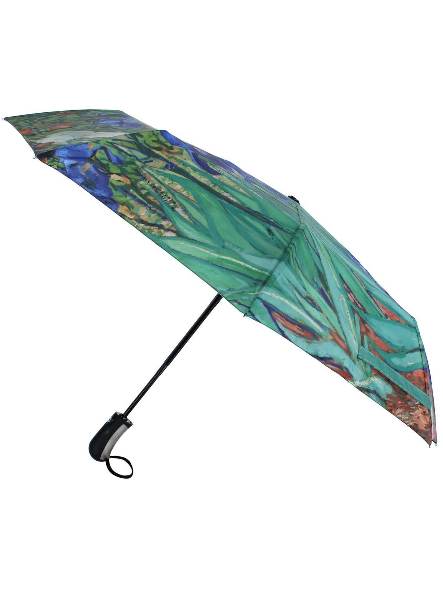 CTM  Van Gogh Irises Auto Open Compact Umbrella (Women)