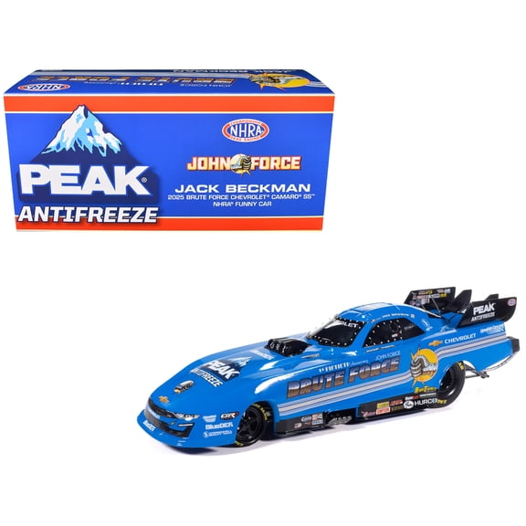 Chevrolet Camaro SS NHRA Funny Car "Brute Force Tribute" (2025) "John Force Racing" Limited Ed 1/24 Diecast Model by Auto World