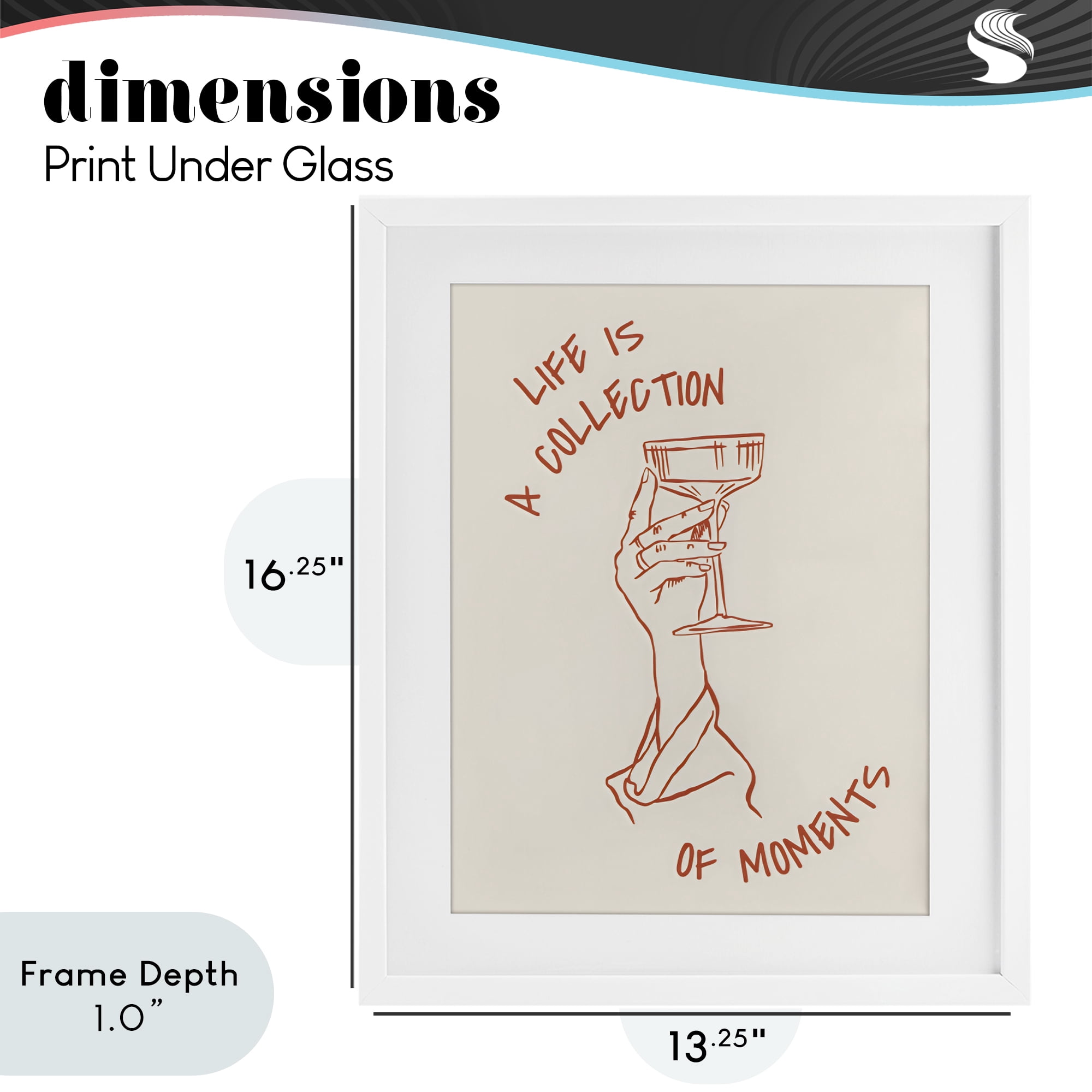 Stupell Industries Life Is A Collection of Moments Toast White Framed Print Under Glass, design by The Prints Vibe