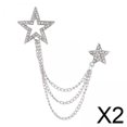 thumbnail image 1 of Broche de estrella,Broche de estrella para hombre y mujer,insignia de solapa,Broches de cadena colgantes para traje de ,Camisa Corbata Sombrero Bufanda Vestido Abrigo Broche Moda,Broche, 1 of 8