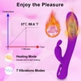 thumbnail image 4 of TLUDA Rechargeable Heated G Spot Vibrator Rabbit Vibrator Stimulator Personal Massager Sex Toys for Women Purple, 4 of 6