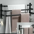 thumbnail image 5 of Toallero con tecnología de superficie negra mate, toallero resistente y duradero para cocina, toallero de aluminio para baño, toallero con diseño de escalera para varios estilos de decoración del, 5 of 5