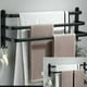 thumbnail image 5 of Toalleros de pared de varios niveles, resistentes al agua y a la corrosión, de color negro mate y acero inoxidable que complementan cualquier decoración (para baño, cocina o dormitorio), 5 of 5