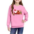 thumbnail image 4 of Lorytime Christmas Hoodies for Boys Unisex Santa Claus Sweatshirt Long Sleeve Pullover Drop Shoulder Cute Tops Pink, 4 of 4