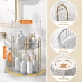 thumbnail image 3 of Clearance! 2-Tier Rotate Bathroom Counter Organizer, Countertop Perfume Tray And Vanity Organizer,Corner Makeup Storage, Organizer Countertop For Dresser，Spice Rack, 3 of 4