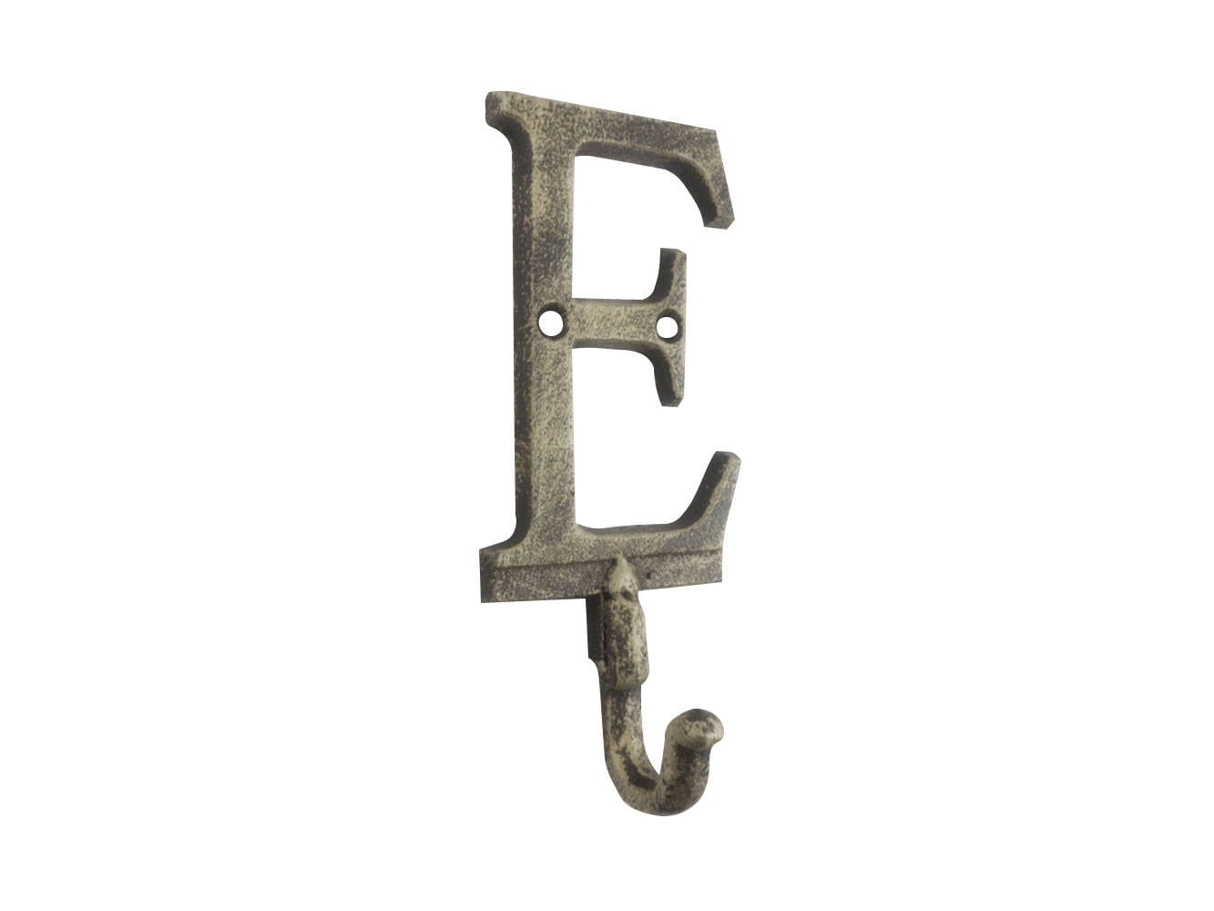 Door Decor Cast Iron Letter O Alphabet Wall Hook 6" Decorative Cast Iron 