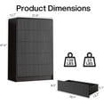 thumbnail image 5 of FURNIWAY Black Curved 5 Drawer Dresser, Wide Modern Long Dresser for Bedroom, Living Room, or Entryway, Push to Open Storage Chest, Minimalist Scandinavian Style, 5 of 8