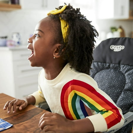 Cosco Kids Simple Fold High Chair, Noir Dot