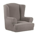 thumbnail image 2 of Abbracc Sofa Covers Seat Removable Stretch Spandex Protective Covers for Wing Arm, Sofa Brown, 2 of 9