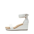 thumbnail image 4 of BURUDANI Women's Open Toe Buckle Ankle Strap Platform Wedge Sandals, 4 of 10