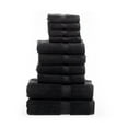 thumbnail image 1 of 900 GSM Egyptian Cotton Solid 10-Piece Towel Set Black, 1 of 1