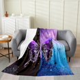 thumbnail image 1 of Erosebridal Boho Butterfly Throw Blanket for Couch, Purple Plush Blanket, Constellation Decor, 1 of 7