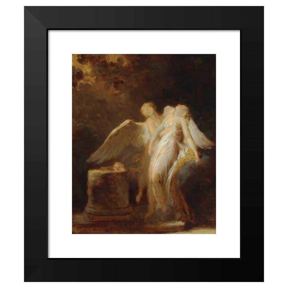 Jean-Honoré Fragonard 12x14 Black Modern Framed Museum Art Print Titled - The Sacrifice of the Rose