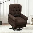 thumbnail image 2 of Costway Power Lift Recliner Chair Sofa for Elderly w/ Side Pocket & Remote Control Brown, 2 of 10