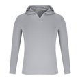 thumbnail image 3 of Riecok Lightweight Hoodies for Men Long Sleeve Hooded Pullover Tops Solid Color Casual Athletic Clothes Quick Dry, 3 of 7