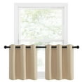 thumbnail image 6 of NICETOWN Kitchen Tiers Curtains Sets for Windows, Thermal Insulated Room Darkening Curtains Light Blocking Grommet Small Curtains for Loft Window, 42"x 24", Biscotti Beige, 2 Panels, 6 of 7