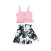 Multitrust Flamingo Toddler Baby Girl Vest Crop Tops Short Pants Outfits Clothes Summer