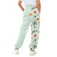thumbnail image 4 of XQYLOS Girls Halloween Sweatpants - Pumpkin Ghos𝗍 Print 𝖣rawstring Baggy High Waisted Elastic Long Bottom for Kids 3-14Y, 4 of 6