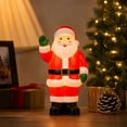 thumbnail image 3 of Lypsnake Lighted Blow Mold Santa Christmas Decoration, Warm Light Up Santa Figurine, Classic Holiday Decor for Outdoor Indoor Yard Porch Home Display, 3 of 7