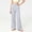 Blue, variant on DJDLJWCJ Girls Pull On Wide Leg Pants Elastic Waist Straight Loose Pants with Pockets Comfy Solid Color Casual Pants for School Beige Size 7