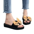 thumbnail image 6 of Viluyesy Womens Slide Sandals, New Style Soft Sole Soft Sole Casual Flatform Slippers Yellow, 6 of 8