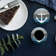 thumbnail image 6 of FMSHPON Ocean White Anchor Retro Farm Blue Grey Wooden Grain Set of 4 Round Coaster for Drinks, Absorbent Ceramic Stone Coasters Cup Mat with Cork Base for Home Kitchen Room Coffee Table Bar Decor, 6 of 6