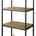 thumbnail image 5 of Amy Brown Pine Wood Display Shelf Etagere Metal Frame Bookcase with Drawer, 5 of 5