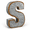 S, variant on Letter & Galvanized Metal 12 Inch Freestanding or Hanging Wall Decor Sign