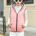 thumbnail image 2 of Lindreshi Vests for Women Womens-Color Hooded Vest for Women In A Short Cotton-Padded Jacket, 2 of 8