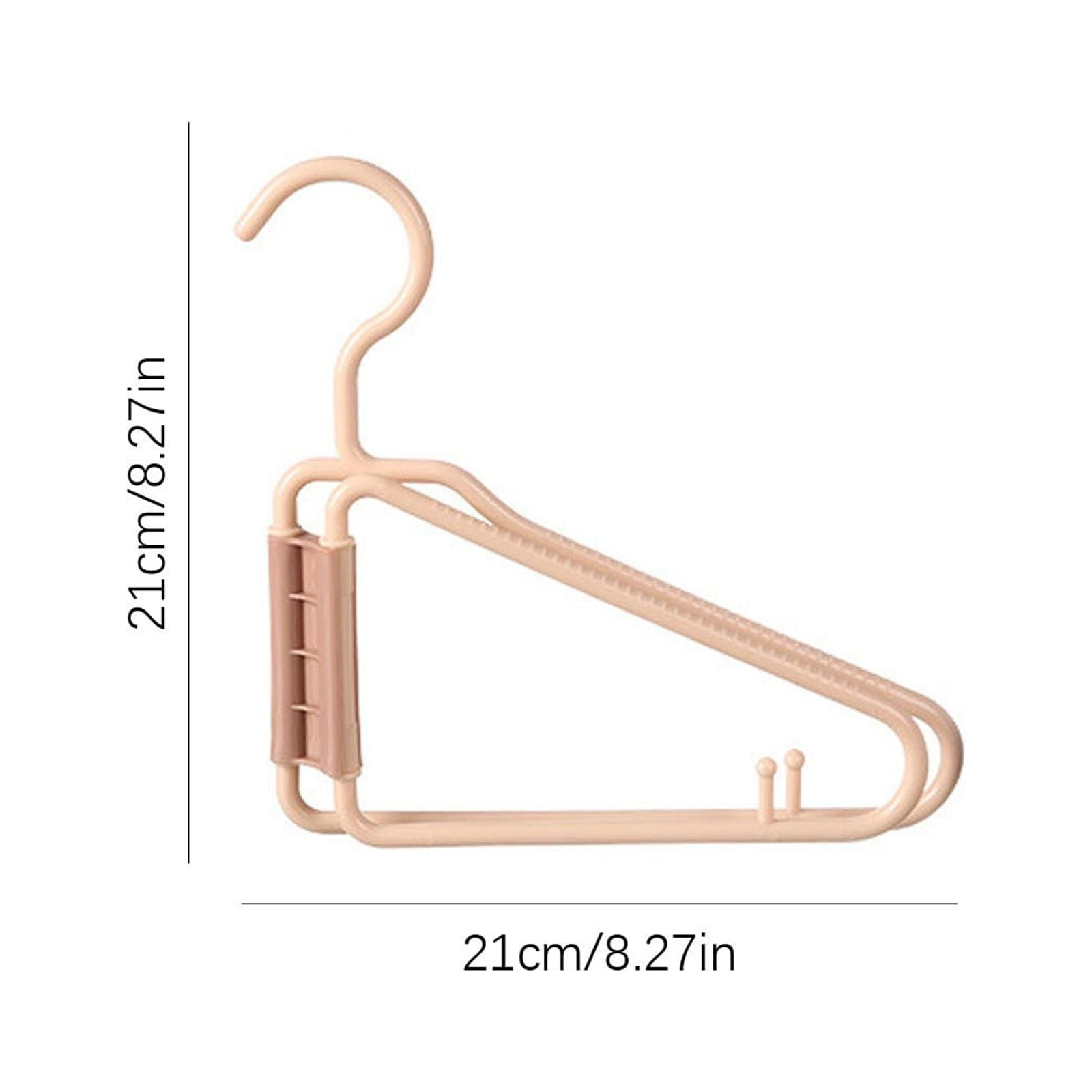20PCS Foldable Plastic Clothes Hanger - Portable Folding Clothes Hanger for Travel, Folding Hangers Space Saving