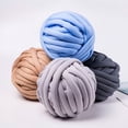 thumbnail image 5 of Chunky Knit Yarn,Velvet Bulky Big Cotton Tube Thick 0.55LB Giant Puffy Stuffed for Handmade Weave Throw Blanket Knot Pillow Cat Nest, 5 of 8