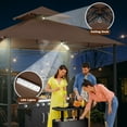 thumbnail image 4 of MASTERCANOPY 8 x 5ft Outdoor BBQ Grill Gazebo with LED Lights and Shelves, Brown, 4 of 6