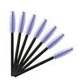 thumbnail image 1 of Vogacara 50 piezas cepillo de pestañas desechables varitas de nailon para rímel aplicador portátil cepillos de cejas Stick Styling negro luz púrpura Type3 NO3 Vogacara CE011828-11B, 1 of 6