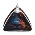 thumbnail image 3 of Lsque Forest Cool Lion Printed Long Tissue Box Cover Holder, Facial Paper Organizer Dispenser,Triangle with Bottom Belt, PVC Leather Decorative Organizer, 3 of 9